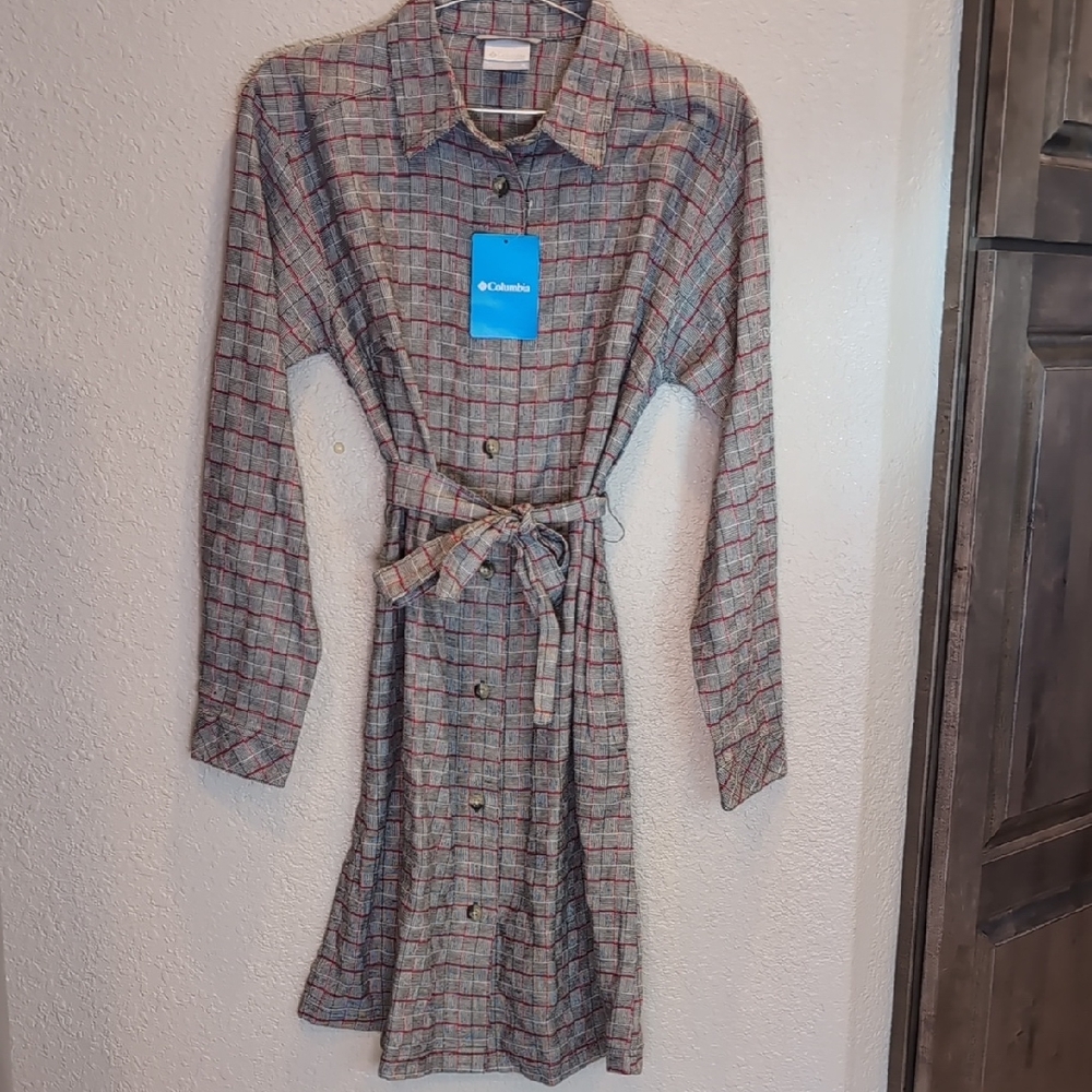 New Columbia Flannel Shirt Dress